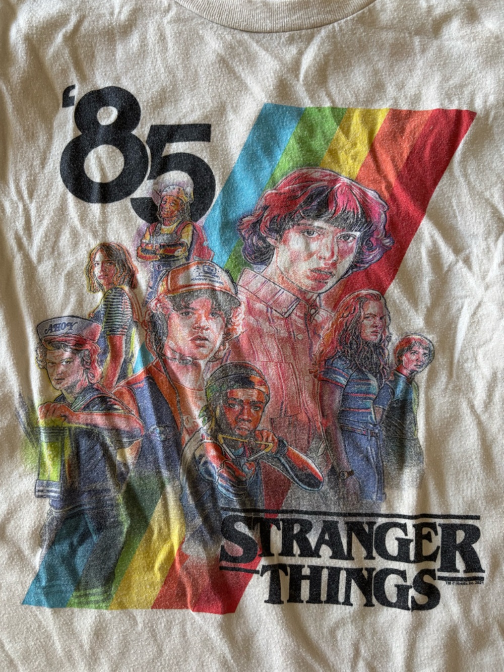 Stranger Things Kids Graphic Tee - White, Charcoal & Navy bundle - Picture 4 of 7